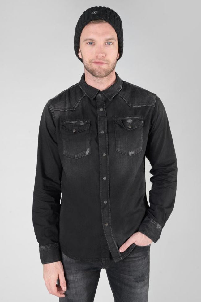 Juanito Denim Shirt in Faded Black | Buster McGee