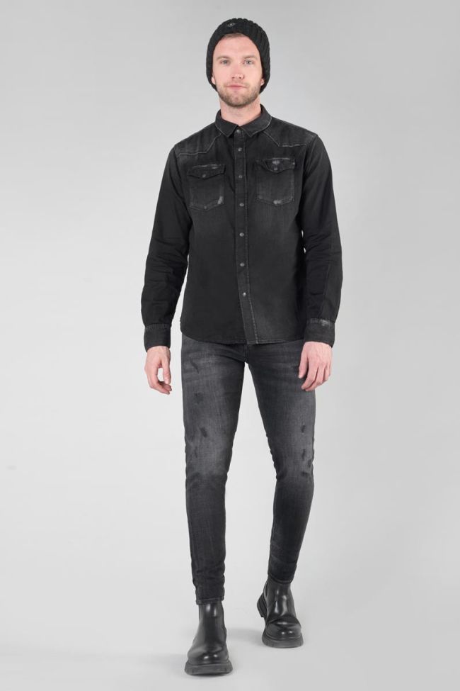 Juanito Denim Shirt in Faded Black | Buster McGee