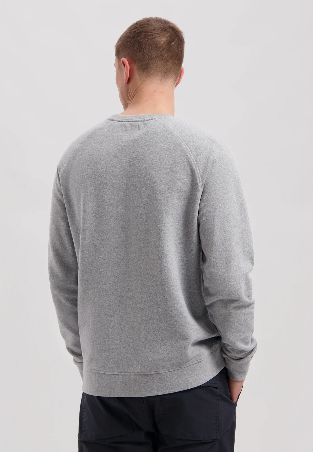 DSTREZZED Rune Crewneck Sweater in Light Grey Melange | Buster McGee