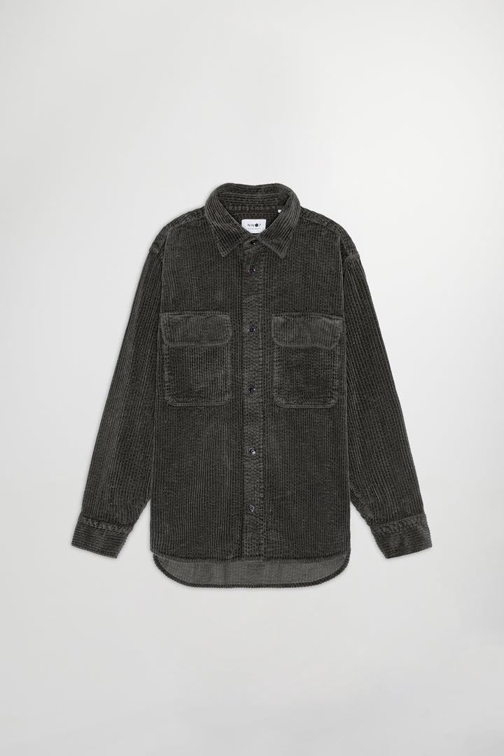 NN07 Folmer 1725 Classic Cord Overshirt in Dark Army | Buster McGee