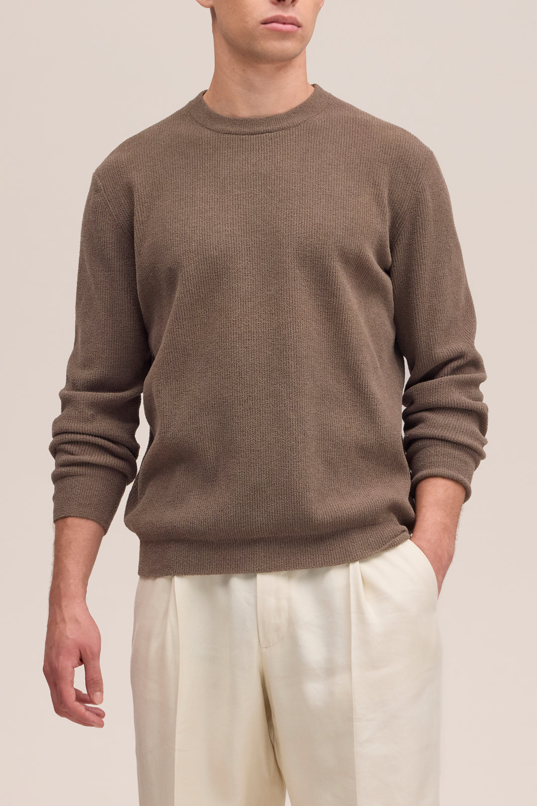 NN07 Danny 6429 Crewneck Sweater in Mable Husk | Buster McGee