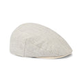 Avenel Manhattan Linen Blend Textured Flat Cap in Blue | Buster McGee
