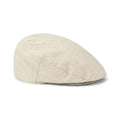 Avenel Manhattan Linen Blend Textured Flat Cap in Stone | Buster McGee