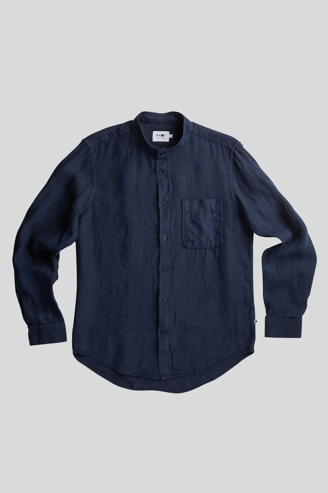 NN07 - Eddie 5706 Linen LS Shirt in Navy Blue | Buster McGee