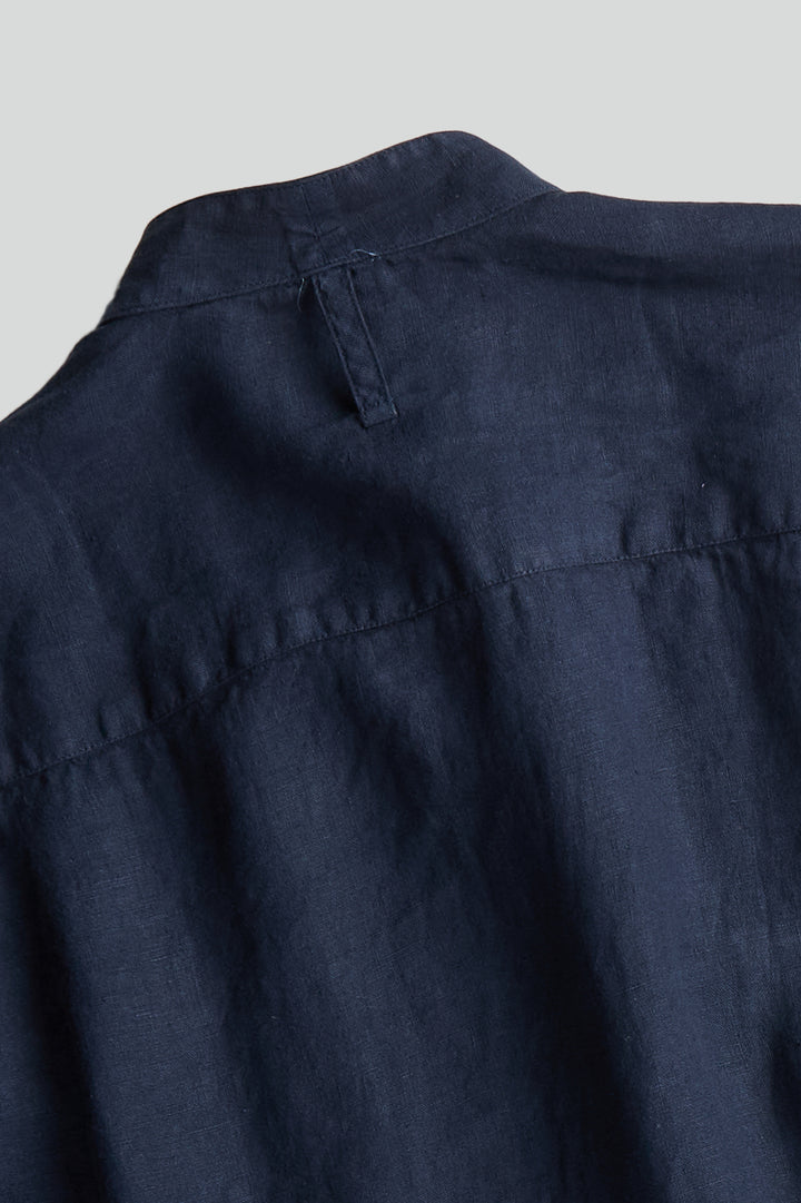 NN07 - Eddie 5706 Linen LS Shirt in Navy Blue | Buster McGee