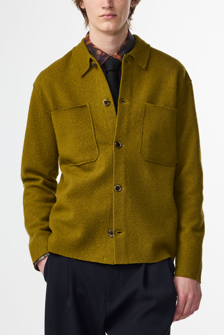NN07 Jonas 6398 Boiled Wool Shirt in Firene | Buster McGee Daylesford