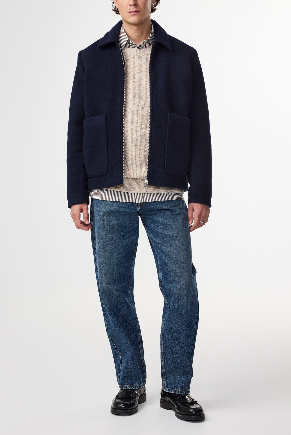 NN.07 Gael 8267 Jacket in Navy Blue | Buster McGee Daylesford