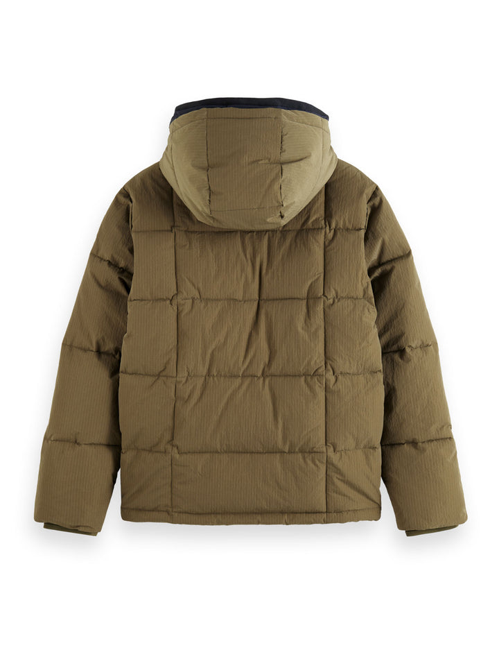 Scotch & Soda - Hooded Puffer Jacket in Khaki | Buster McGee