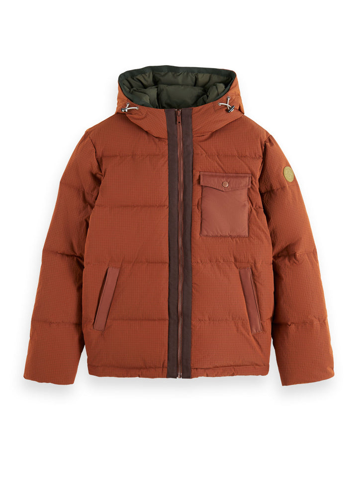 Scotch & Soda - Hooded Puffer Jacket in Deep Toffee | Buster McGee