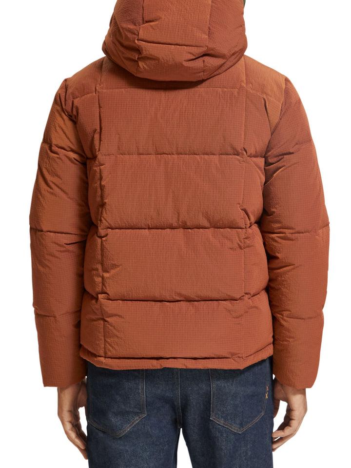 Scotch & Soda - Hooded Puffer Jacket in Deep Toffee | Buster McGee