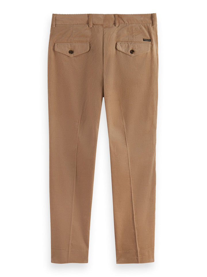 Scotch & Soda - Blake Pleated Corduroy Chino in Camel | Buster McGee