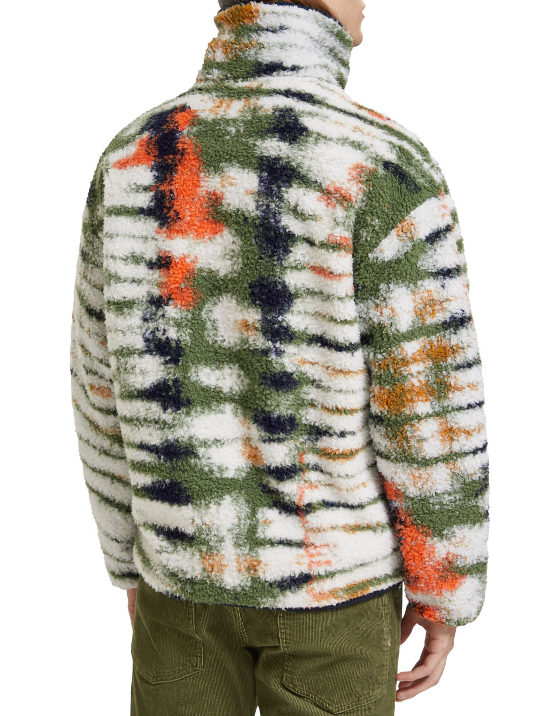 Scotch & Soda - Printed Teddy Fleece Jacket in Harmonica Tie Dye