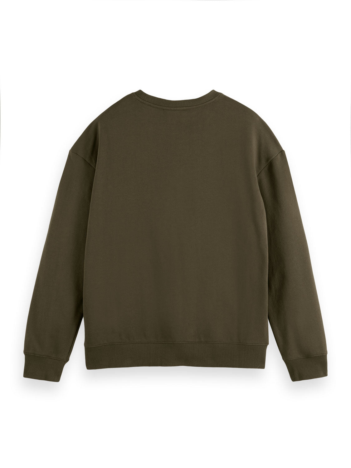 Relaxed Fit Faux Suede Felpa Sweatshirt in Army