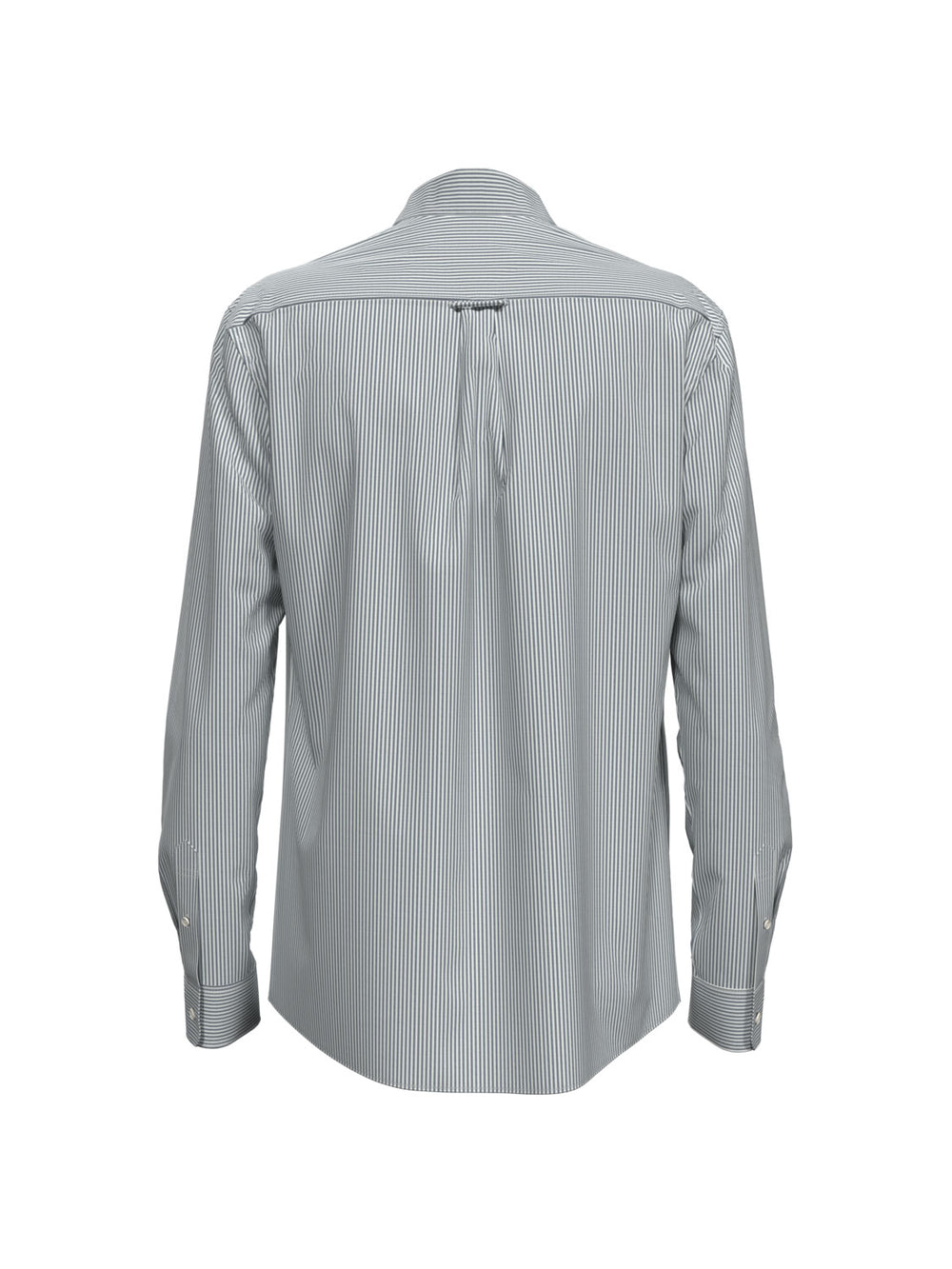 Essential Cotton Oxford Stripe Shirt in Steel Stripe | Buster McGee