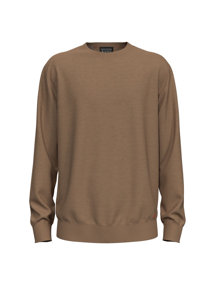 Scotch & Soda - Crewneck Pullover in Camel Melange |. Buster McGee