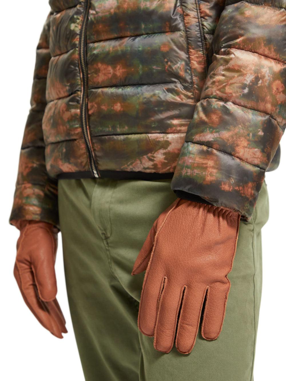 Scotch & Soda - Grain Leather Gloves in Toffee | Buster McGee