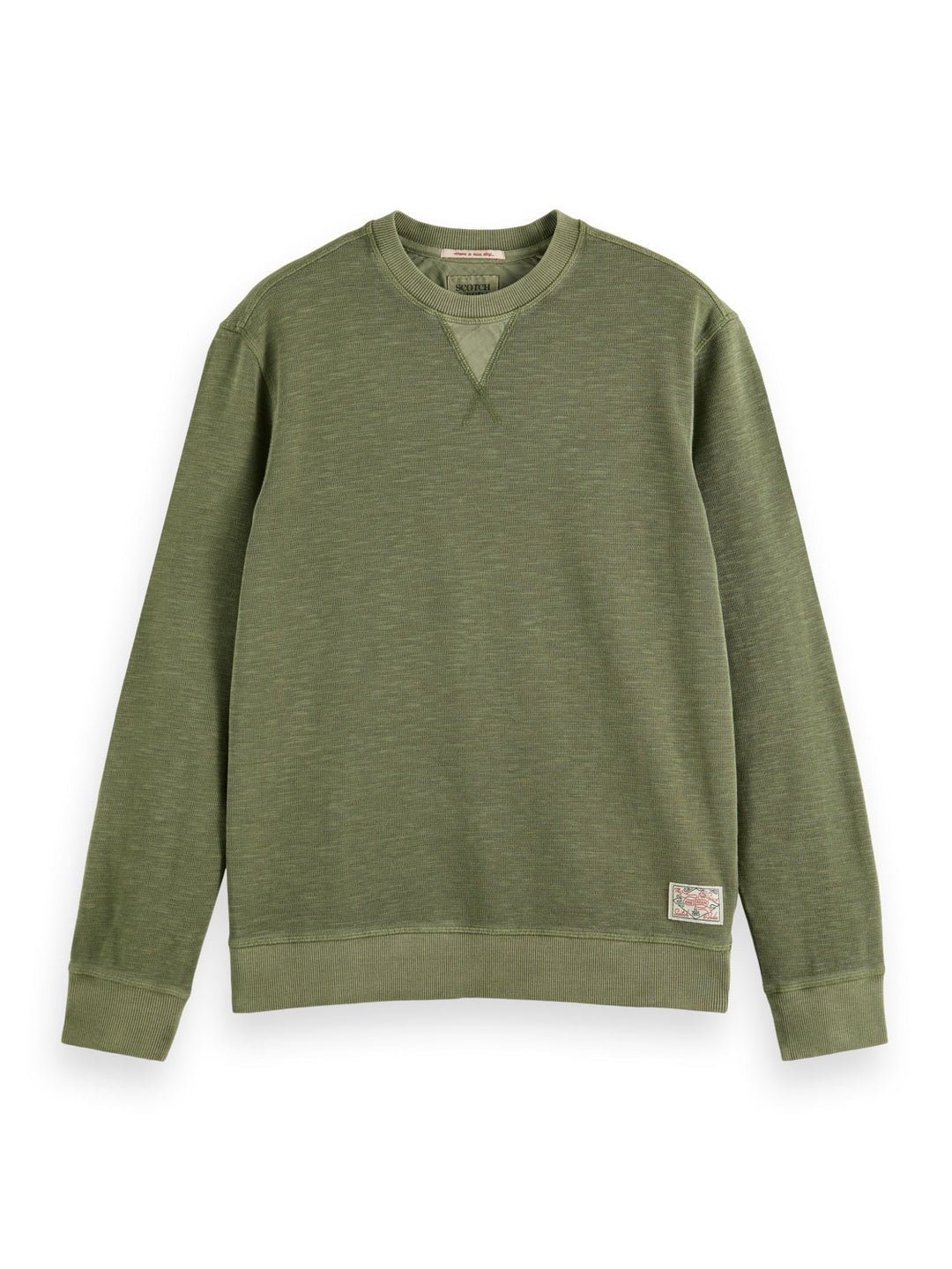 Scotch & Soda - Garment Dyed Sweatshirt in Army | Buster McGee