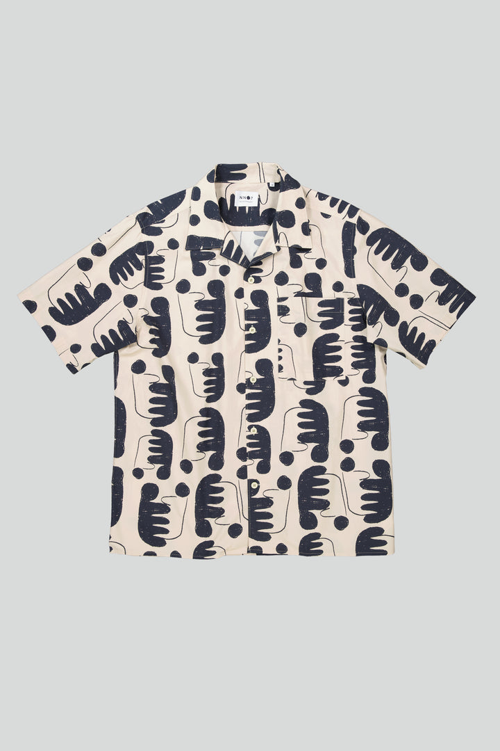 NN07 - Julio SS 5284 Shirt in Ecru Print | Buster McGee