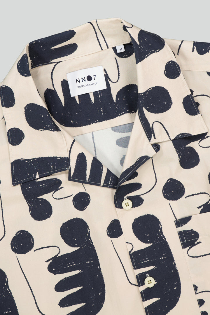 NN07 - Julio SS 5284 Shirt in Ecru Print | Buster McGee