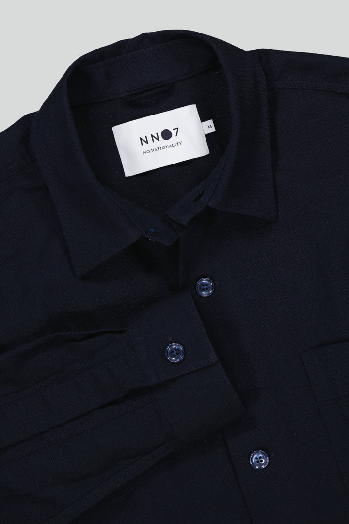 NN07 - Adwin 5634 Cotton Shirt in Navy Blue | Buster McGee