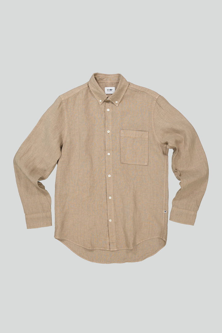 NN07 - Arne BD 5706 Linen Shirt in Greige | Buster McGee