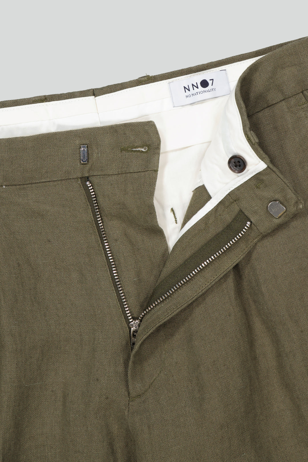 NN07 - Bill 1196 Linen Pant in Khaki Army | Buster McGee