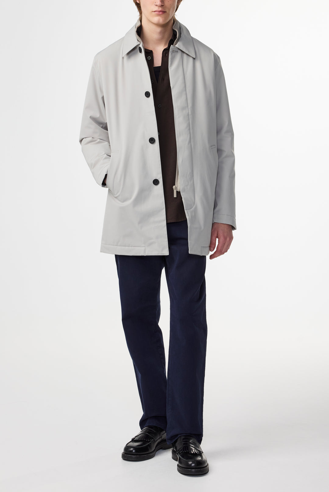 NN07 Blake 8240 Trench Coat in Fog | Buster McGee Daylesford