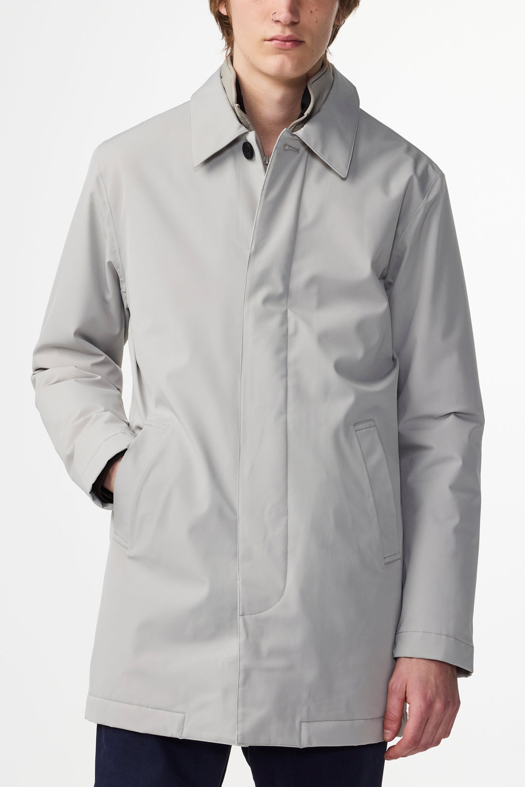 NN07 Blake 8240 Trench Coat in Fog | Buster McGee Daylesford