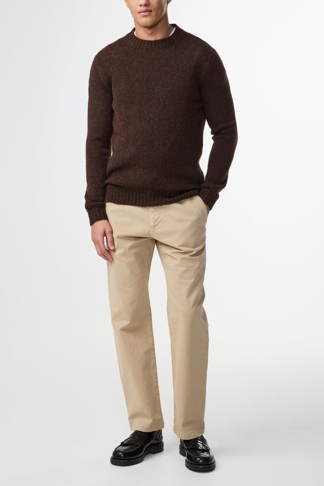 NN07 Lee 6598 Crewneck Pullover in Demitasse | Buster McGee