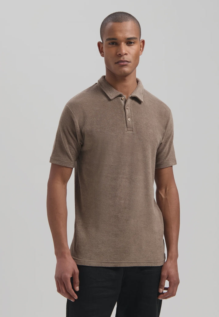 DSTREZZED Roy Toweling Polo in Timber Wolf | Buster McGee