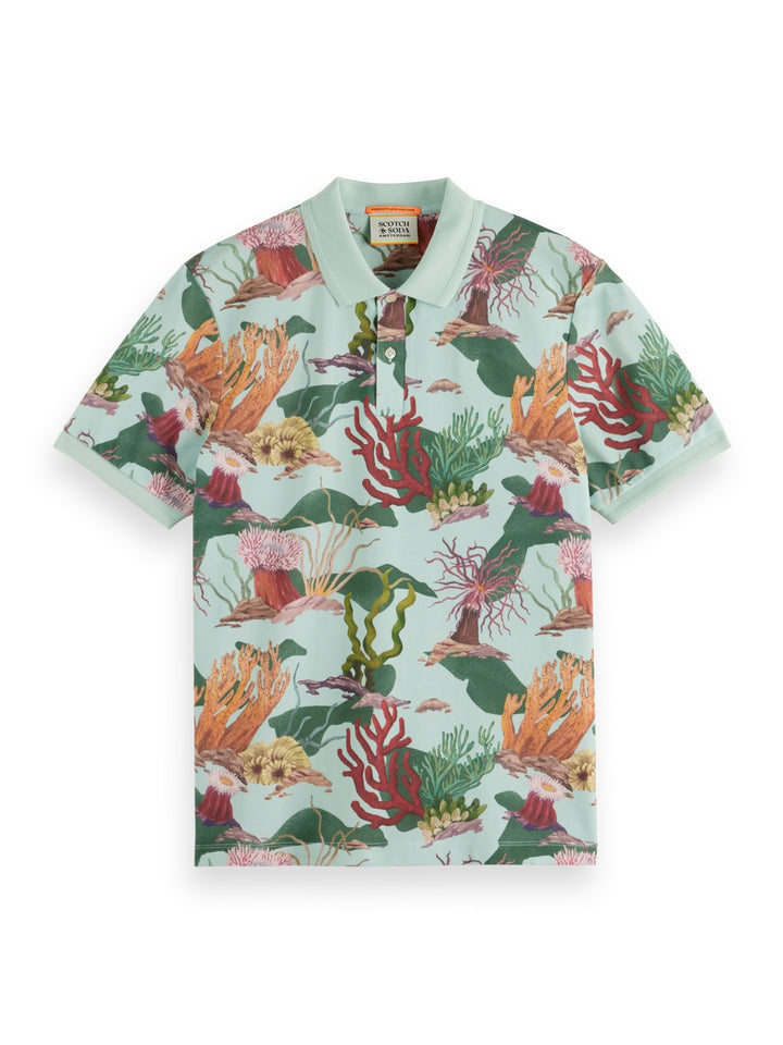 Coral Reef Camo Print Polo Shirt | Buster McGee Daylesford