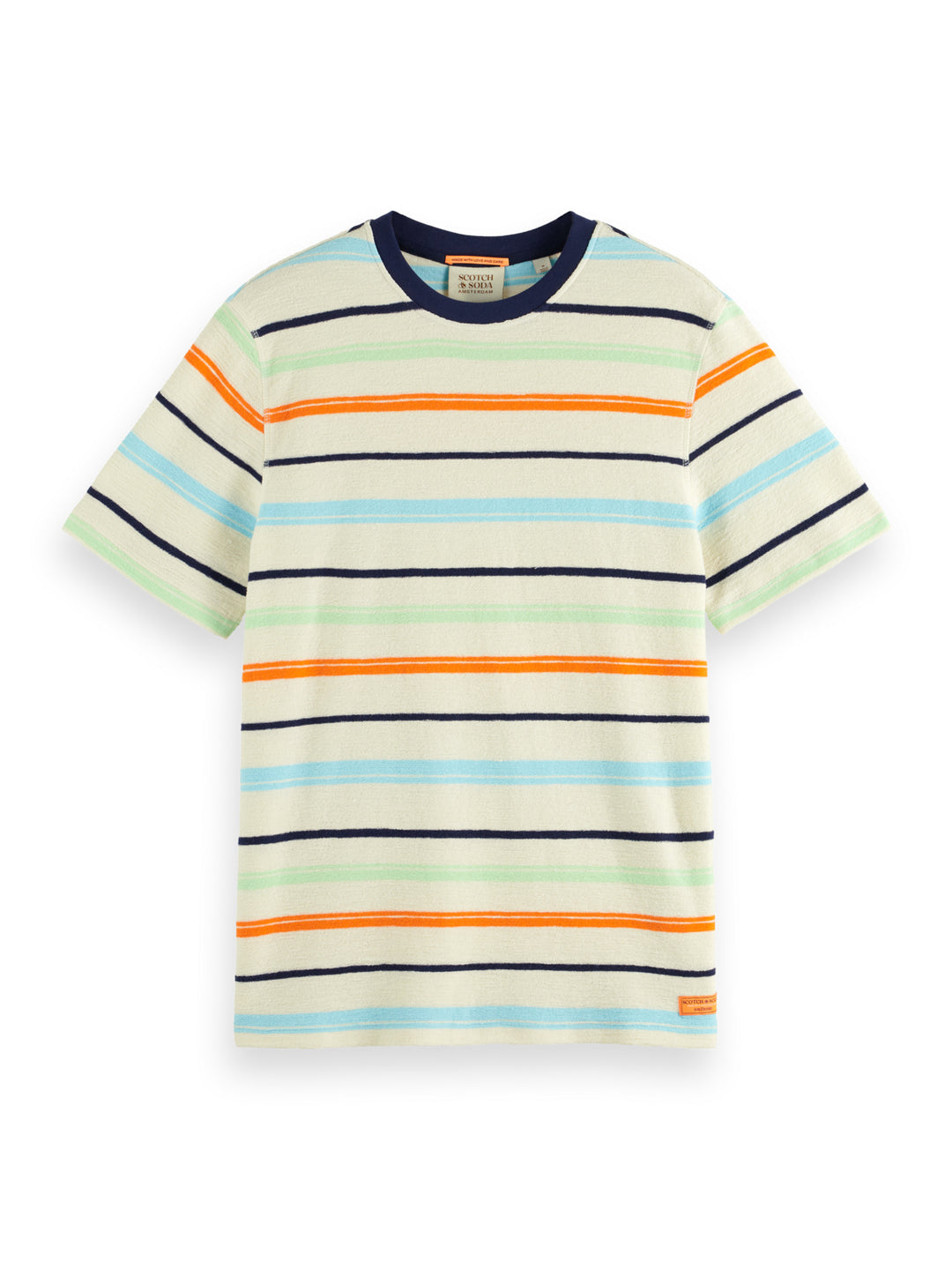 Structured Striped T-Shirt in Multicolour Stripe | Buster McGee