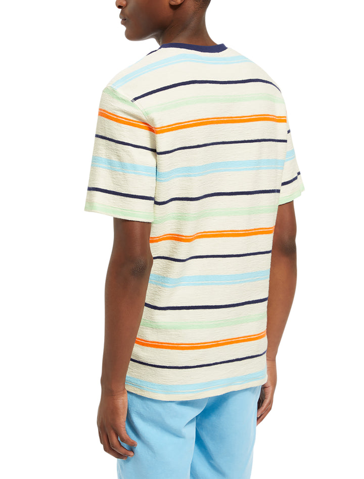 Structured Striped T-Shirt in Multicolour Stripe | Buster McGee