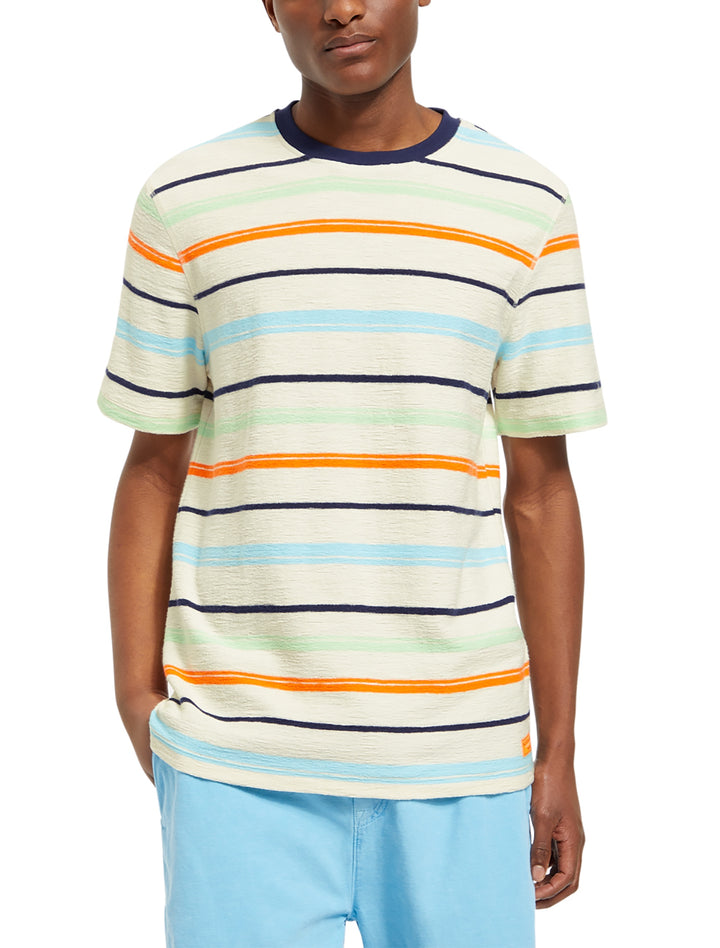 Structured Striped T-Shirt in Multicolour Stripe | Buster McGee