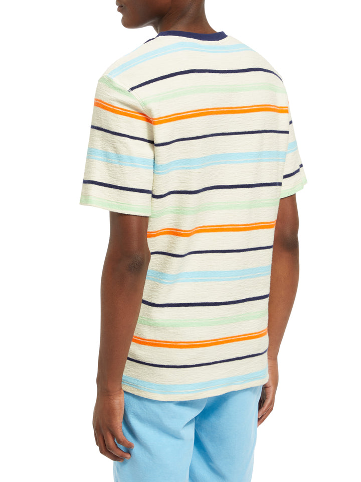 Structured Striped T-Shirt in Multicolour Stripe | Buster McGee