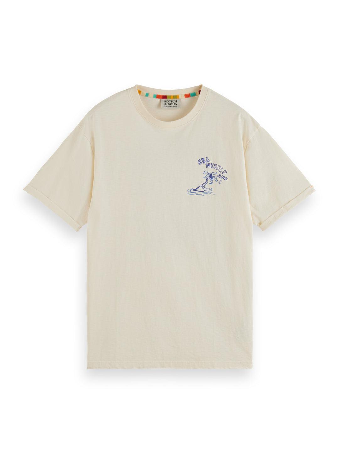 Scotch & Soda Front Back Artwork T-Shirt in Shell | Buster McGee