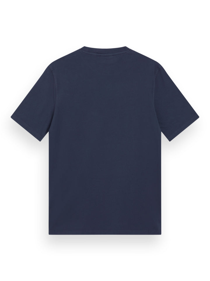 Garment Dyed Logo Crewneck Tee Shirt in Navy Blue | Buster McGee