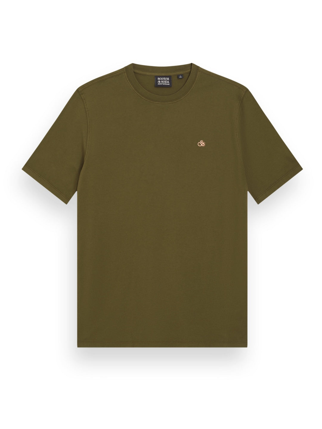 Garment Dyed Logo Crewneck Tee Shirt in Algae | Buster McGee