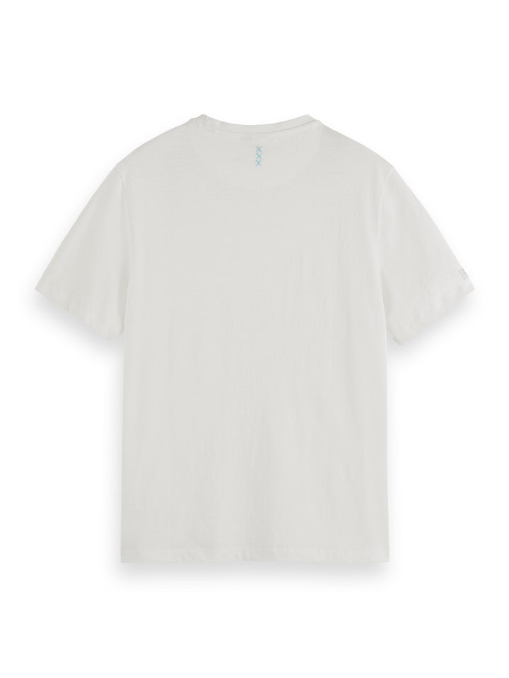 Scotch & Soda Cotton Linen Tee in White | Buster McGee 