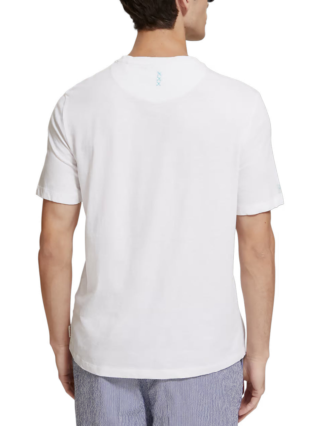 Scotch & Soda Cotton Linen Tee in White | Buster McGee 