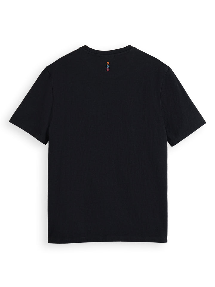 Scotch & Soda Cotton Linen Tee in Black | Buster McGee