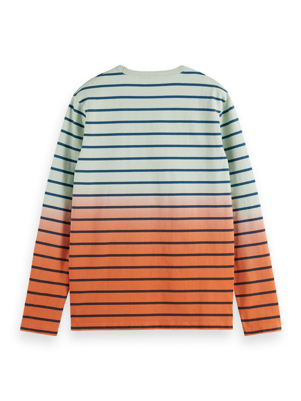 Dip Dyed Striped Longsleeve T-Shirt in Sea Foam | Buster McGee