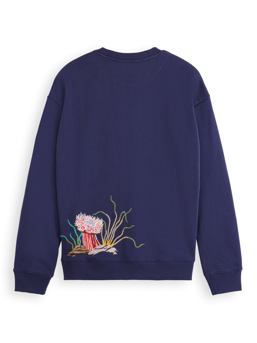 Coral Embroidered Sweatshirt in Navy Blue | Buster McGee