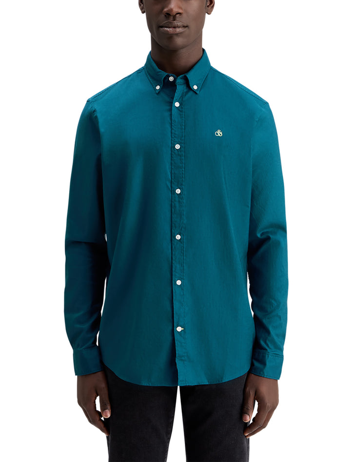 Essential Oxford Solid Shirt in Harbour Teal | Buster McGee