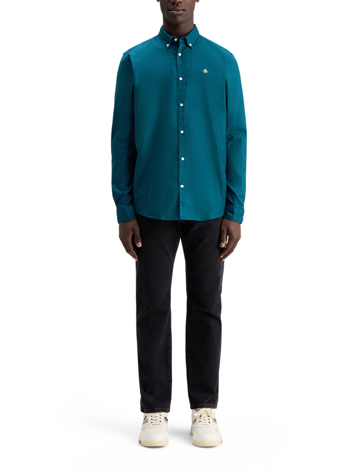 Essential Oxford Solid Shirt in Harbour Teal | Buster McGee