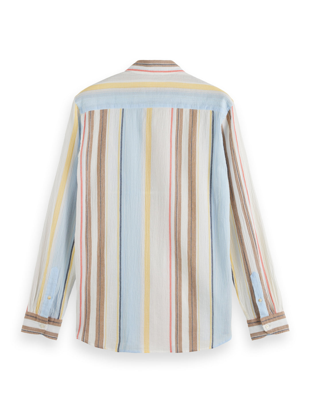 Crinkled Voile Striped Shirt in Multi Stripe | Buster McGee