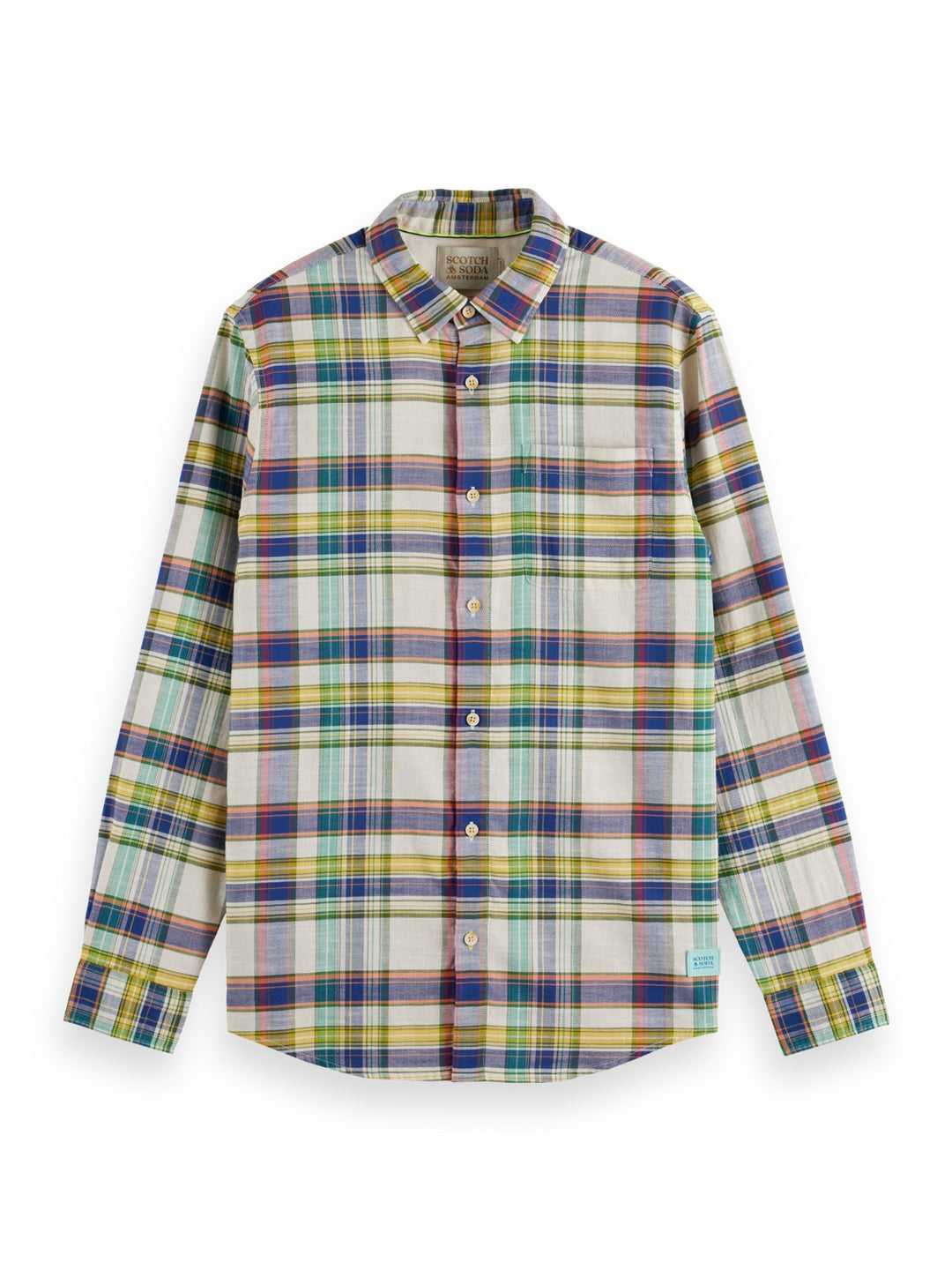 Basket Weave LS Check Shirt in Green Multi Check | Buster McGee