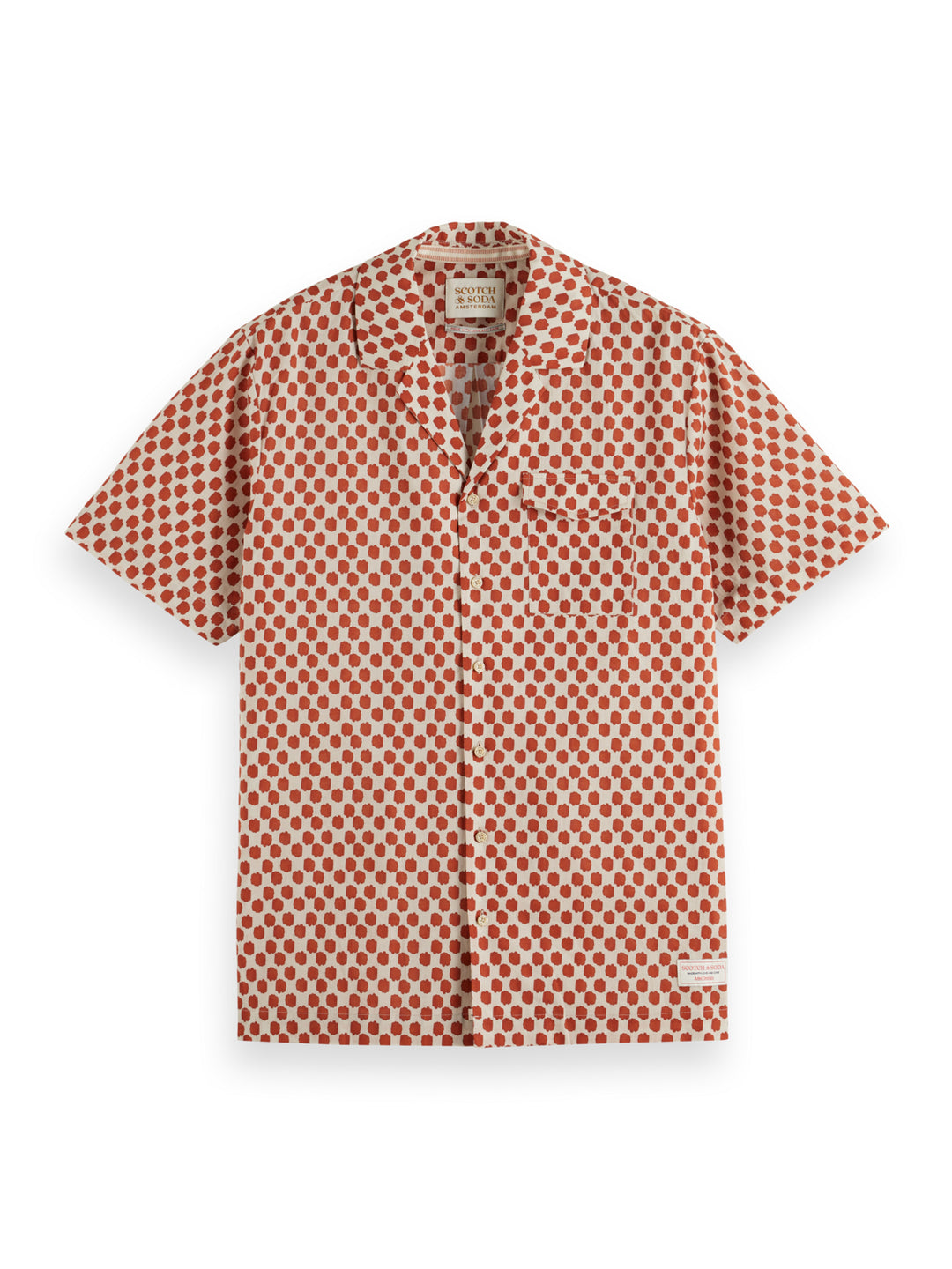 Printed Short Sleeved Shirt with Polka Red Boat | Buster McGee