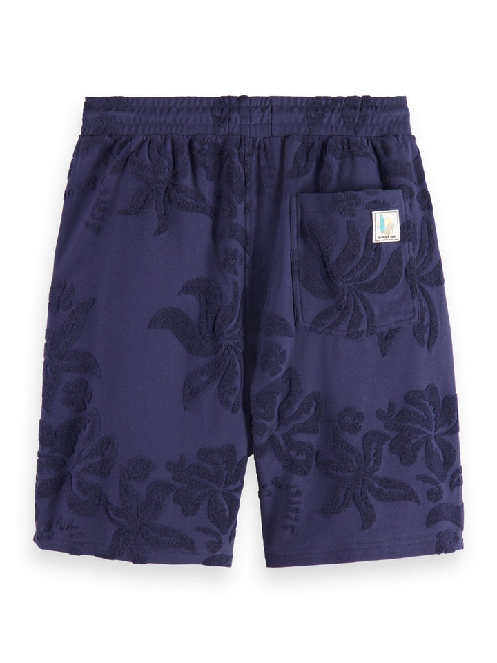 Scotch & Soda Jacquard Towelling Shorts in Navy Blue | Buster McGee