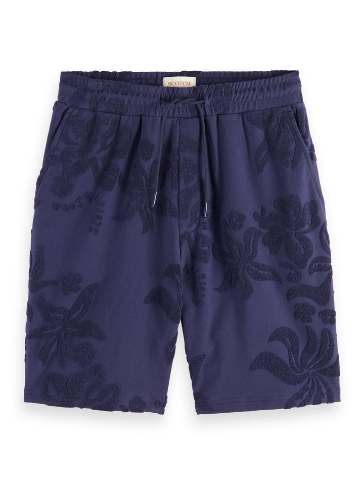 Scotch & Soda Jacquard Towelling Shorts in Navy Blue | Buster McGee